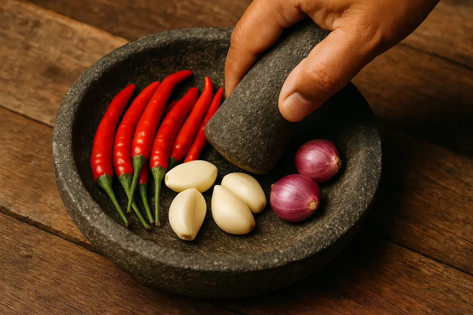 Fresh Ingredients for Sambal Geprek
