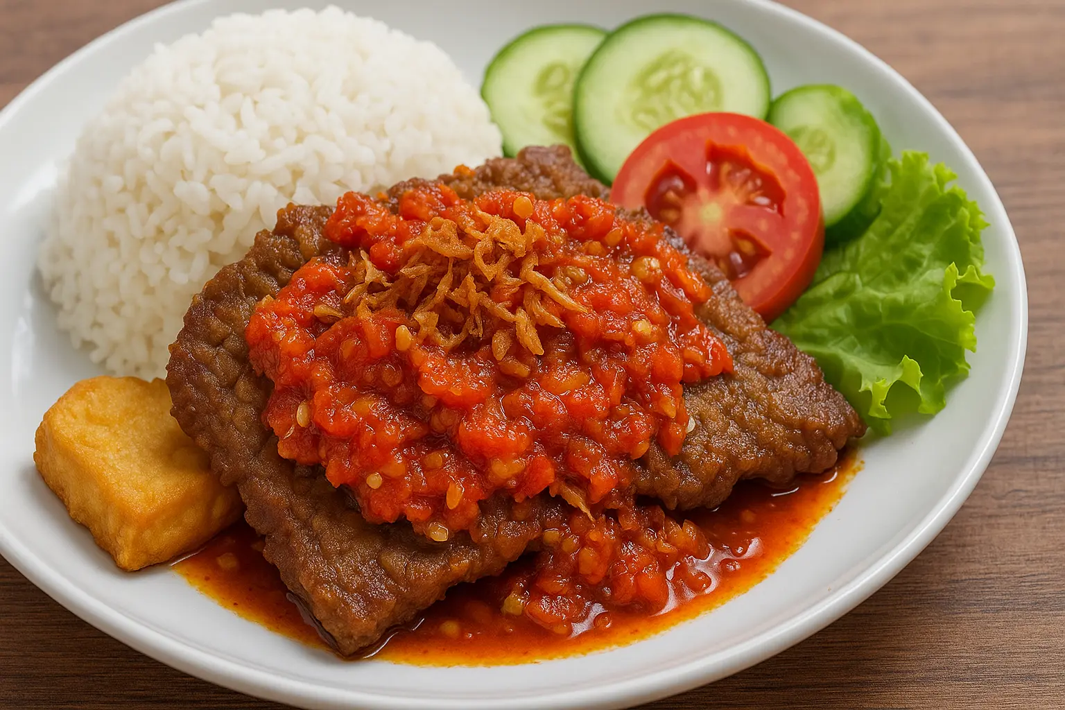 Beef Sambal Geprek - Indonesian Sambal Geprek Recipe
