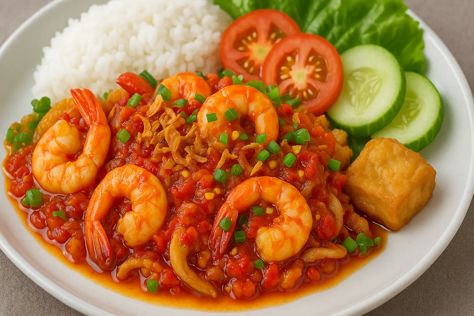 Seafood Sambal Geprek - Indonesian Sambal Geprek Recipe