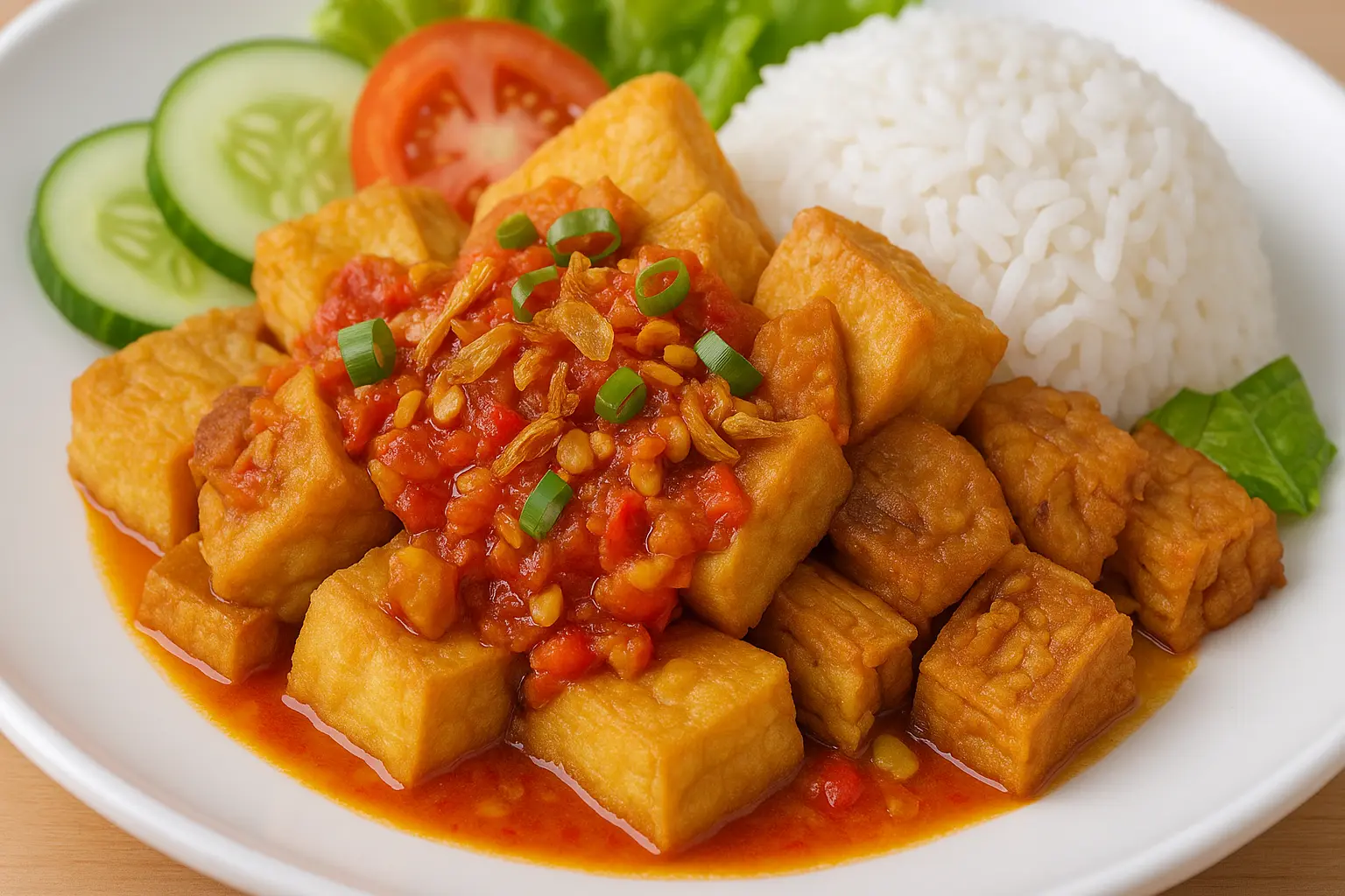 Vegetarian Sambal Geprek - Indonesian Sambal Geprek Recipe